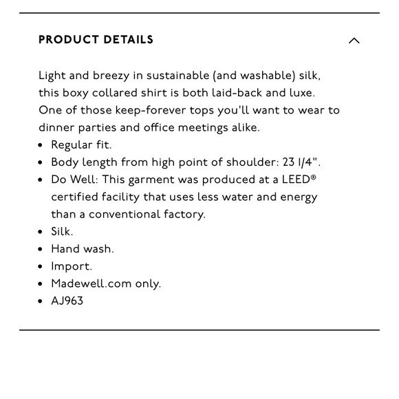 Madewell Silk Camp Shirt in Inkbrush Dots - Picture 5 of 5